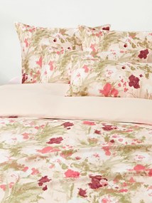 Capa de edredão em cetim de algodão com padrão floral Anthea