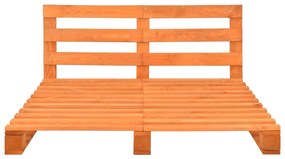 Estrutura de cama em paletes pinho maciço 200x200 cm castanho