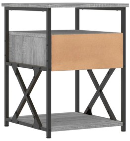 Mesa de cabeceira 40x42x55 cm derivados madeira sonoma cinza