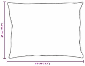 Travesseiros 2 pcs Branco 60 x 80 cm 130gsm 100% algodão