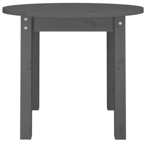 Mesa de centro Ø 55x45 cm madeira de pinho maciça cinzento