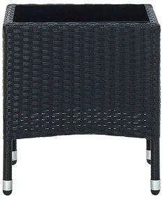Mesa de jardim 40x40x45 vime PE preto