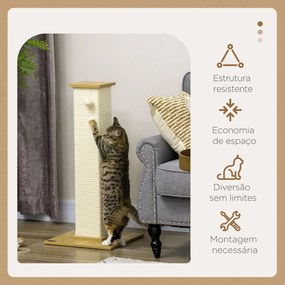 PawHut Poste Arranhador para Gatos Arranhador para Gatos de 80cm Árvor