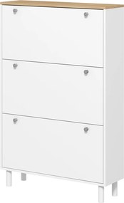 Sapateira, Armário para Calçado, 80 x 23,5 x 121 cm, Capacidade para 24 Pares, Branco