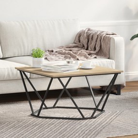 vidaXL Mesa de Centro Carvalho Sonoma 80x80x45 cm Madeira de engenharia