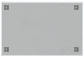 Quadro magnético de parede 60x40 cm vidro temperado branco