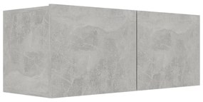 5 pcs conjunto de móveis de TV derivados madeira cinza cimento