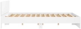 Estrutura de cama com cabeceira 200x200 cm branco