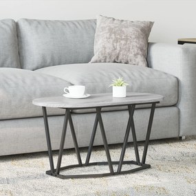 Mesa de Café Cinza Sonoma da - 80x40x40.5 cm, Feita de Madeira Engenh