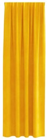 Cortinas Blackout vidaXL com fita superior 2 pcs Amarelo Mostarda Velu