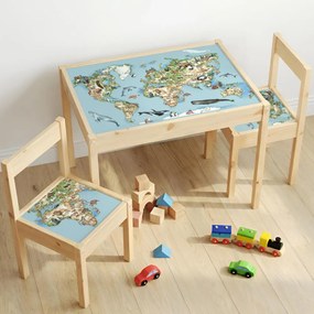 Conjunto de autocolantes para IKEA LÄTT - À volta do mundo