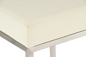 Banco de bar Montreal em couro sintético 37 x 83 x 37 cm Creme