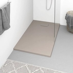 148928 vidaXL Base de chuveiro SMC 120x70 cm castanho