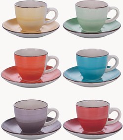 Chávenas de café com pires Baita, conjunto de 6