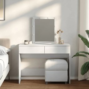 Toucador com LEDs 100x40x130 cm branco