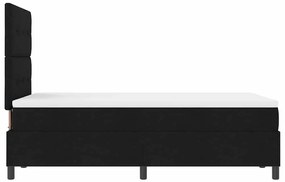 Cama Box com Colchão Preto 120x200 cm Tecido