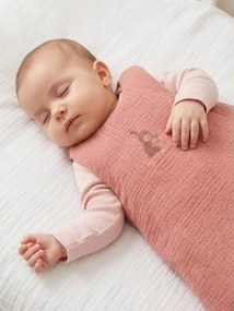 Saco de bebé sem mangas em gaze de algodão LAPIN rosa-velho