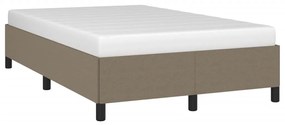 Estrutura de cama sem colchão 120x190cm tecido cinzento