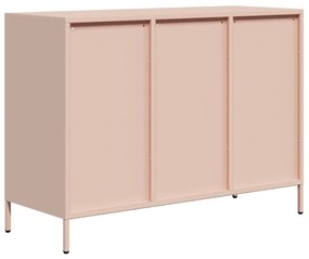 Aparador 101,5x39x73,5 cm aço laminado a frio rosa