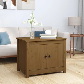 Mesa de centro 71x49x55 cm pinho maciço castanho mel