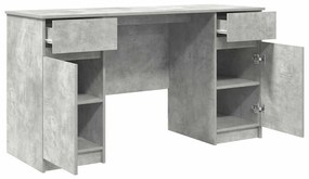 Escrivaninha vidaXL Cinza Concreto 140x49x76 cm Madeira Composta