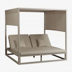 Cama Balinesa Reclinável Em Alumínio E Tecido Nasau Moka Brown - Sklum