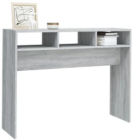 Mesa consola 105x30x80 cm derivados de madeira cinzento sonoma