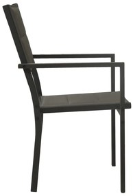 3 pcs conjunto de jantar para exterior aço