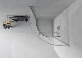 Mexen Rio cabine de duche semicircular 70 x 70 cm, fosco, cromado - 863-070-070-01-30