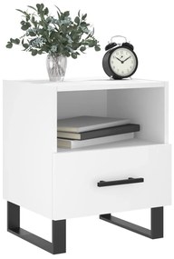 Mesas de cabeceira 2 pcs 40x35x47,5 cm deriv. de madeira branco