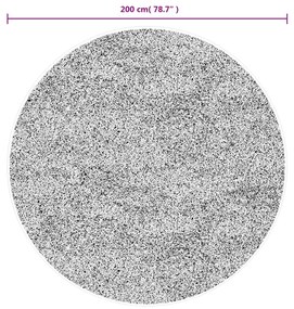 Tapete shaggy de pelo alto PAMPLONA Ø 200 cm azul