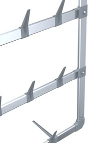 Sapateira suspensa 66x13x139 cm prateado