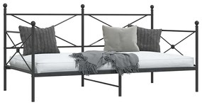 Cama de Dia sem Colchão 107x203 cm aço preto