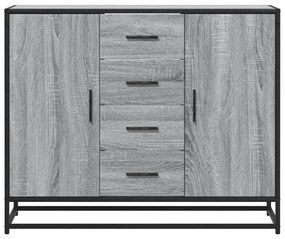 Aparador 92x35x76 cm derivados de madeira cinzento sonoma