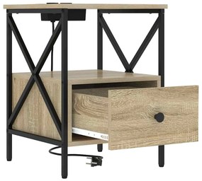Armário de Cabeceira 2 pcs Carvalho sonoma 41.5 x 40.5 x 55 cm