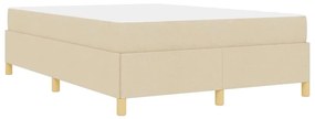 Cama Box Outros Creme e Branco 160 x 200 cm tecido