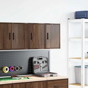 Armários de parede para garagem 2pcs derivados de madeira