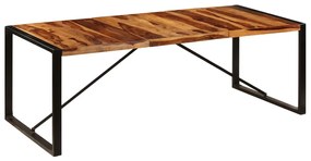 vidaXL Mesa de jantar 220x100x75 cm madeira de acácia maciça