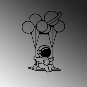 Acessório Decorativo de Parede em Metal Astronaut 1 – Preto – 44 x 70