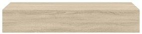 Prateleiras parede c/ gavetas 2 pcs MDF 60x23,5x10 cm carvalho