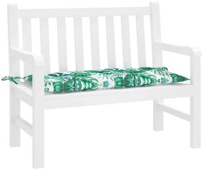 Almofadão banco jardim 110x50x7 cm tecido oxford padrão folhas