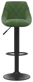 Bancos de bar 2 pcs veludo verde-escuro