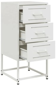 Mesa de cabeceira 36x39x78 cm aço branco