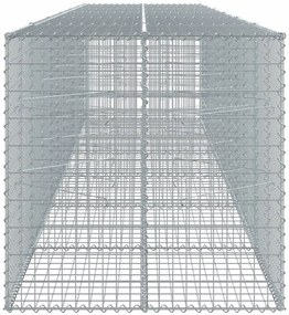 Cesto gabião com cobertura 600x100x100 cm ferro galvanizado