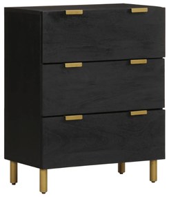 Aparadores 2 pcs 60x33x75 cm derivados de madeira preto
