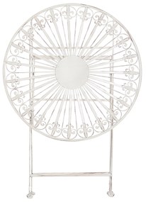 Mesa de jardim em metal branco ø 70 cm SCAFA  Beliani