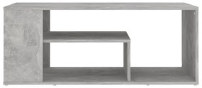 Mesa de centro 100x50x40 cm derivados madeira cinzento cimento