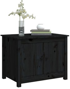 Mesa de centro 71x49x55 cm pinho maciço preto