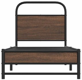 Estrutura cama s/ colchão derivados madeira carvalho castanho