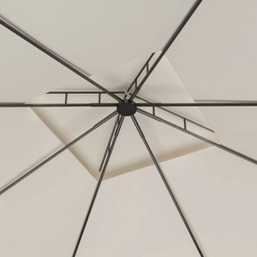 Gazebo 3x3x2,7 m 160 g/m² cor creme
